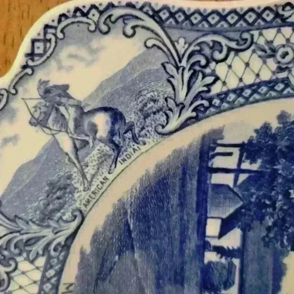 Set of 2-Colonial Blue Luncheon Plates - Picture 4 of 10